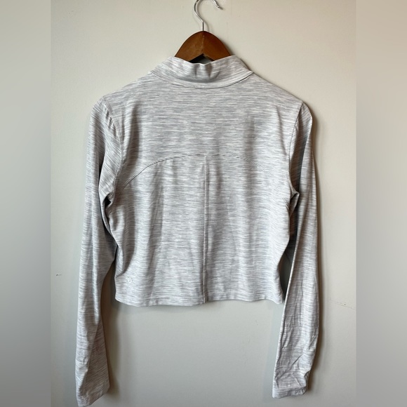 Gray and white Lululemon long sleeve - Picture 3 of 3